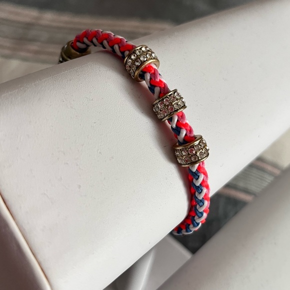J CREW | rope bracelet | Sliding Crystal Charms - Picture 5 of 16